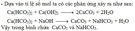 Phản ứng giữa Ca(HCO₃)₂ và NaOH với tỉ lệ 1:1