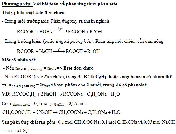 Cho 13,6g phenyl axetat tác dụng với 200ml: Khám phá chi tiết phản ứng hóa học