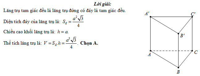 Thể Tích Lăng Trụ Tam Giác Đều: Công Thức và Bài Tập Minh Họa