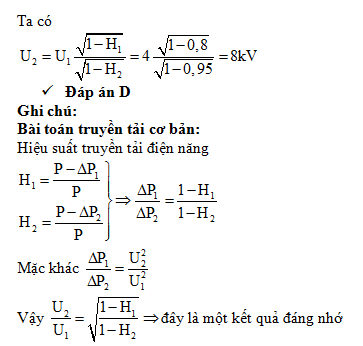 Hiệu Suất Quá Trình Truyền Tải Điện