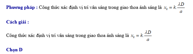 Công thức xác định vị trí vân sáng: Khám phá bí ẩn giao thoa ánh sáng